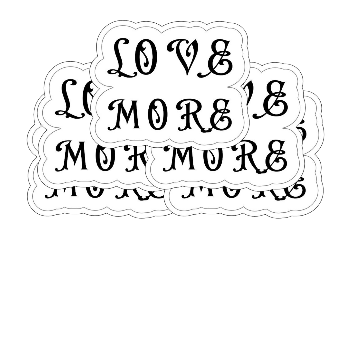 LoveMore Old English Sticker Pack of 5