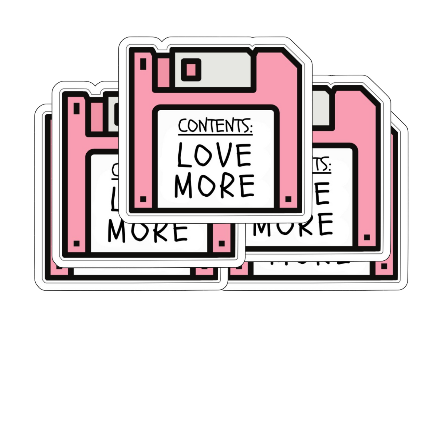 LoveMore Floppy Disk Sticker Pack of 5