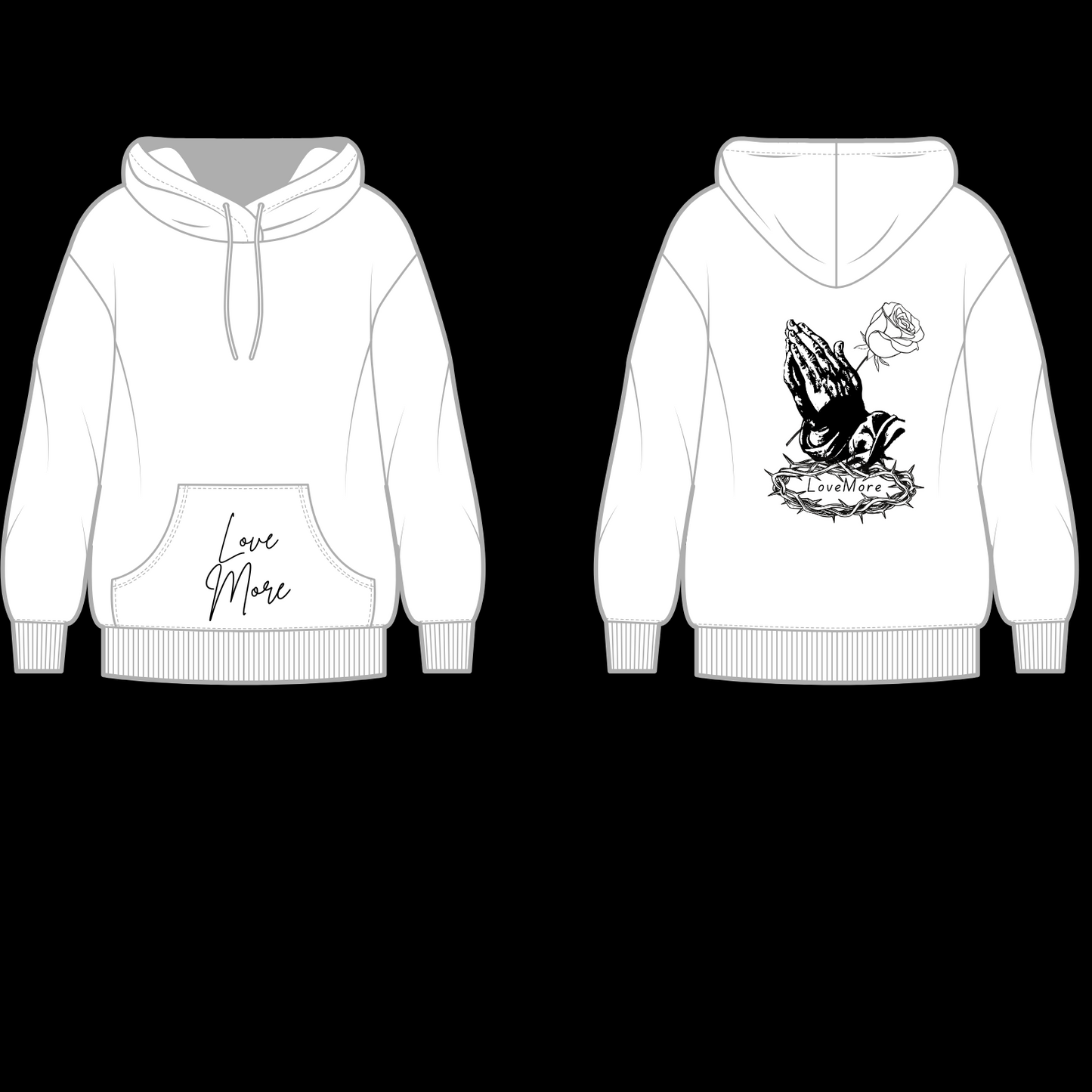 LoveMore Praying Hands Hoodie