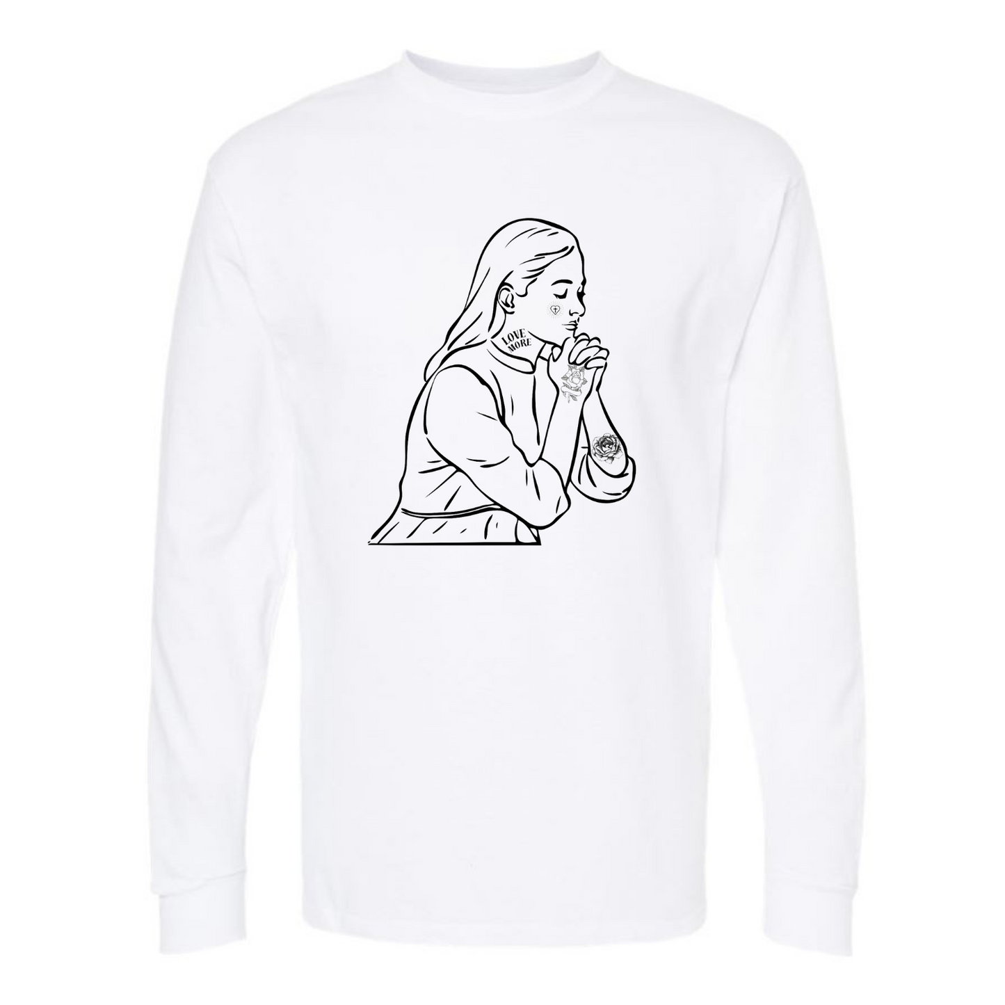 LoveMore Tatted Girl Praying Long Sleeve