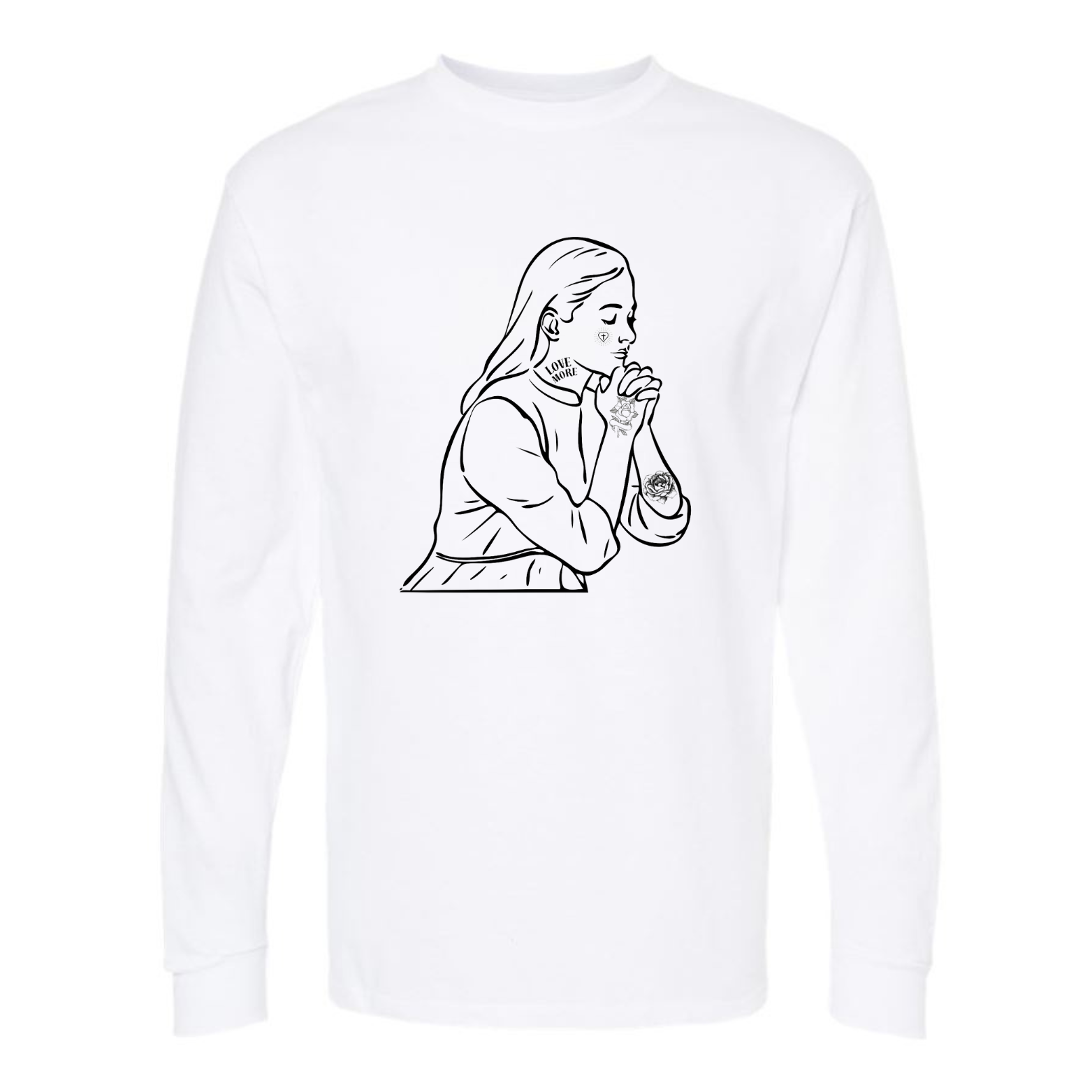 LoveMore Tatted Girl Praying Long Sleeve