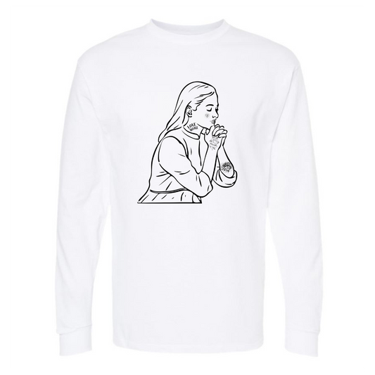 LoveMore Tatted Girl Praying Long Sleeve