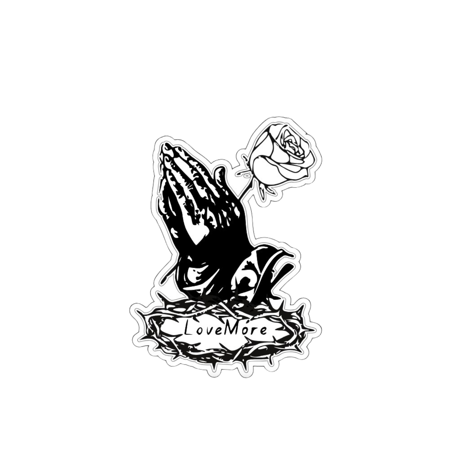 LoveMore Praying Hands Sticker Pack of 5
