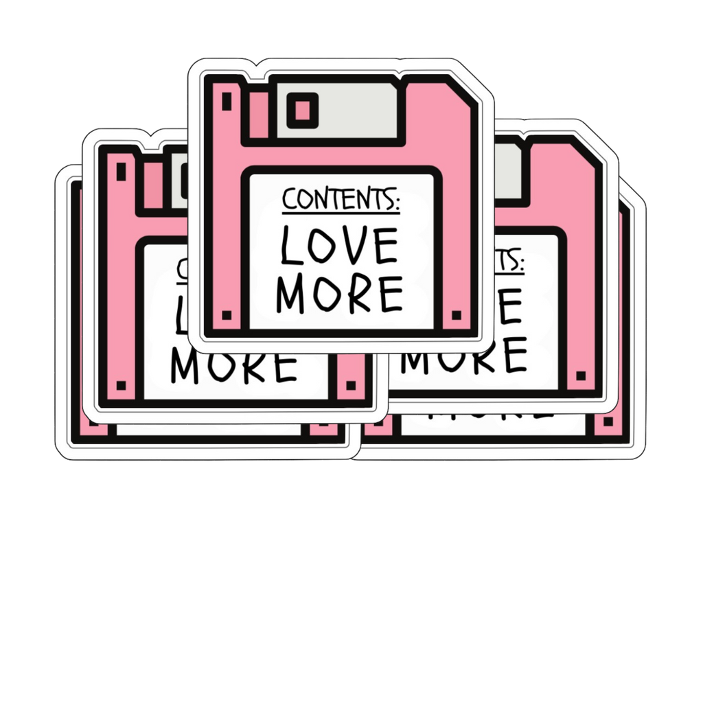 LoveMore Floppy Disk Sticker Pack of 5