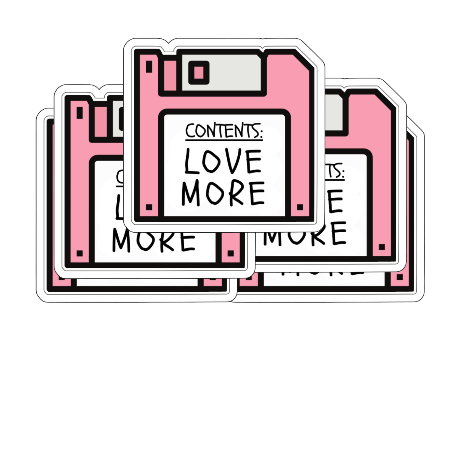 LoveMore Floppy Disk Sticker Pack of 5