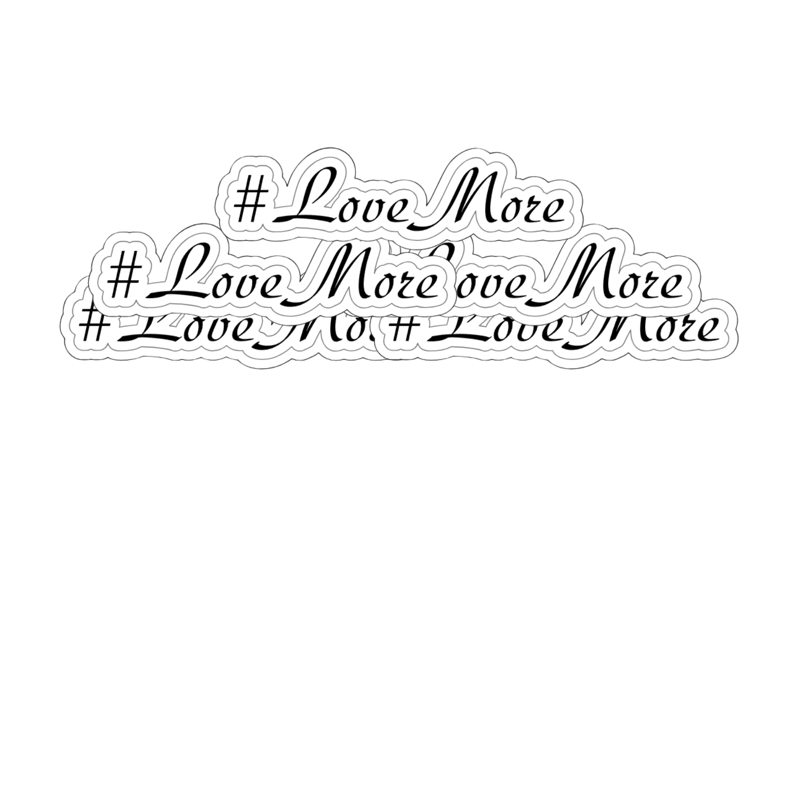 LoveMore Hashtag Sticker Pack of 5