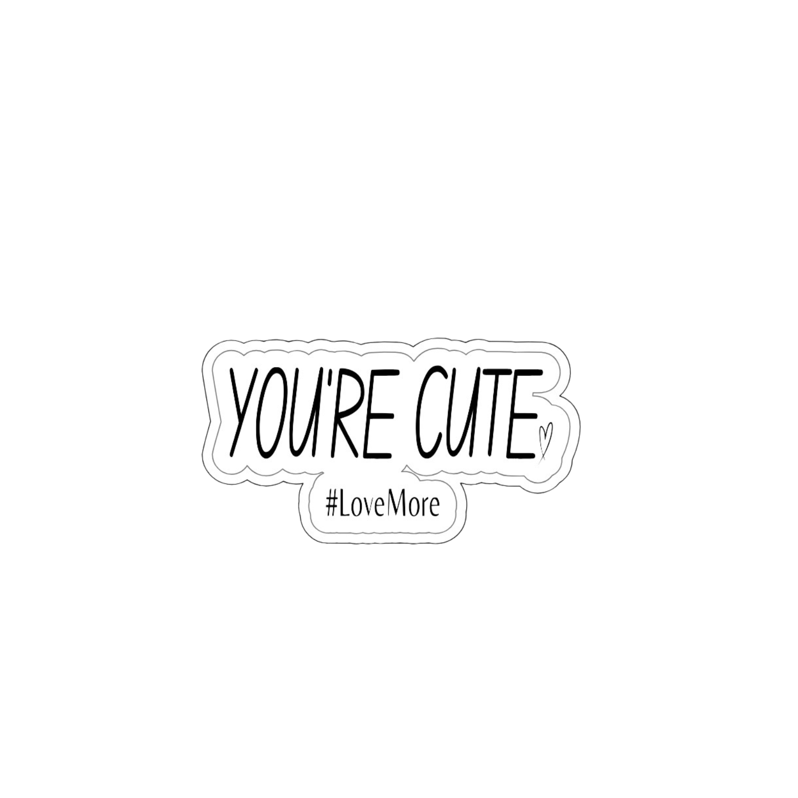 LoveMore 'You're Cute' Sticker Pack of 5